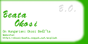 beata okosi business card